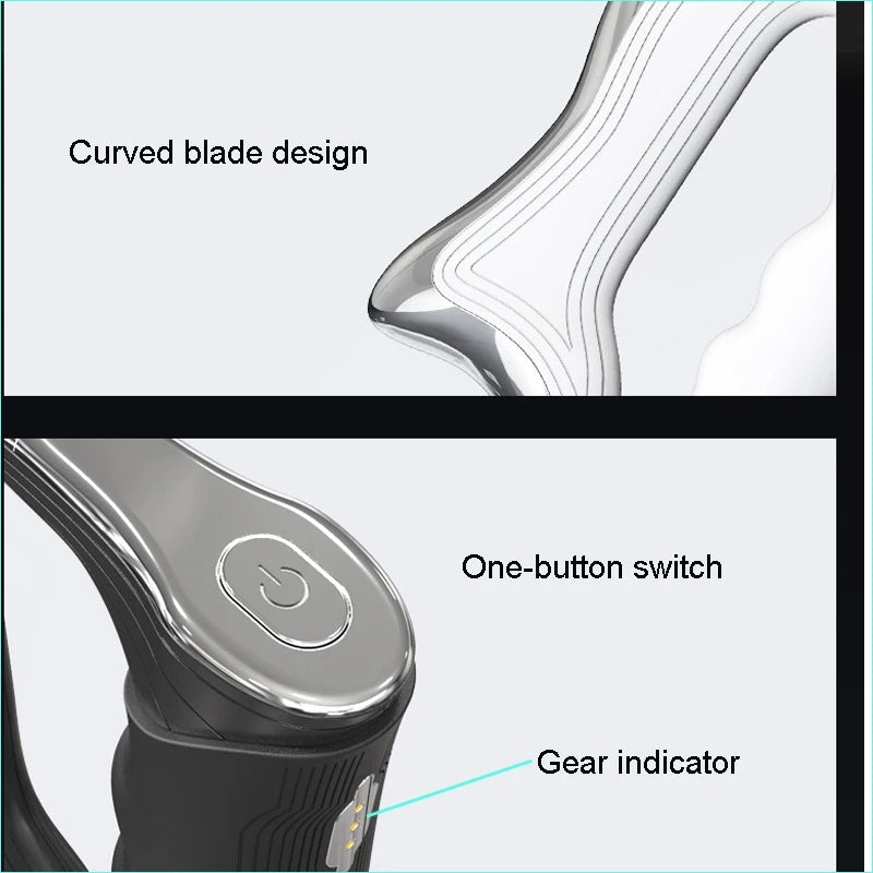 Electric Fascia Gun Electric Muscle Stimulation Massage Muscle Relax Electric Scraping Fascia Knife Muscle Massager