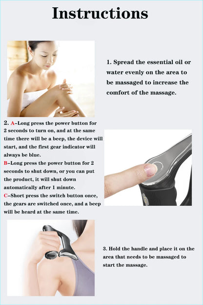Electric Fascia Gun Electric Muscle Stimulation Massage Muscle Relax Electric Scraping Fascia Knife Muscle Massager