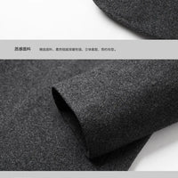 Autumn/Winter Men's Solid-Colour Wool-BlendJacket European Sizing FashionableStand Collar Non-IronTrendyBusiness-CasualOuterwear