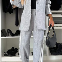 Women's Lapel Long Sleeve Casual Suit